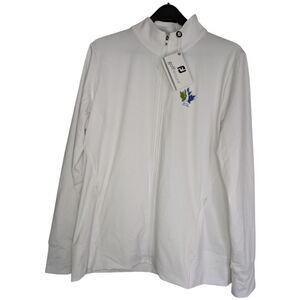 Nwt FootJoy golf white athletic full zip midlayer jacket size large